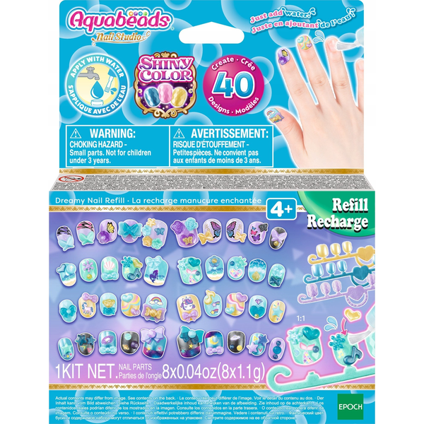 Aquabeads 35009 falsk negl Fingernegle Flerfarvet Monokromatisk 40 stk Kasse