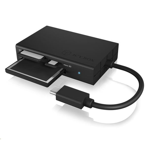 ICY BOX IB-CR401-C3 kortlæser USB 3.2 Gen 1 (3.1 Gen 1) Type-C Sort
