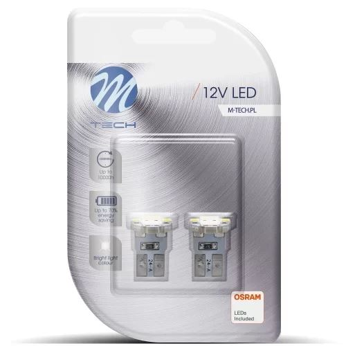 M-Tech T10 LED P 6x3528 SMD fehér színű pár (72LB079W) (MT72LB079W)