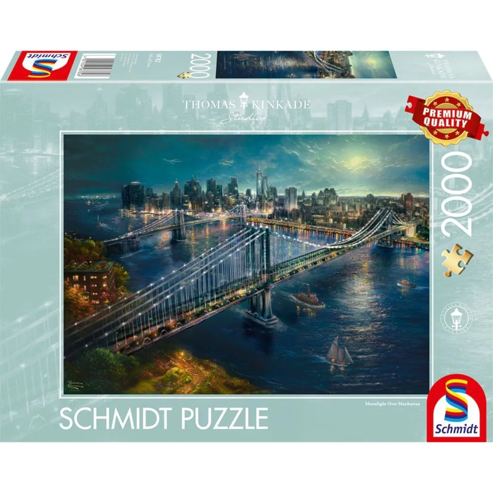 Puzzle 2000 PQ Mesačné svetlo nad Manhattanom York 112733 dielikov. (58782)
