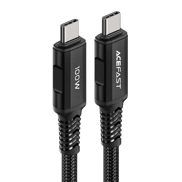 Cablu de date/incarcare C4-03, Acefast, USB-C/USB-C, 2 m, 100W, 5 A, Negru