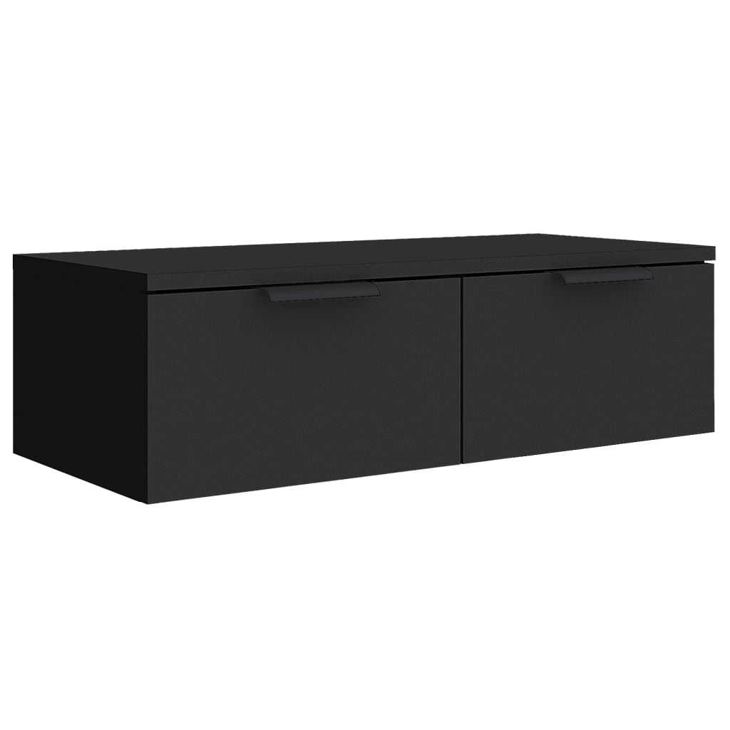 fekete műfa faliszekrény 68 x 30 x 20 cm (811395)