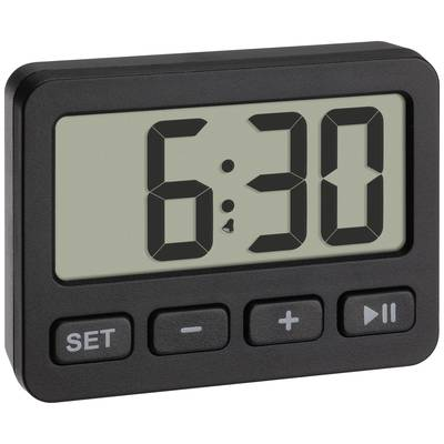 TFA Dostmann  (60.2036.01) Kvarc Ébresztőóra Fekete Riasztási idők 1 1 időzítési idő