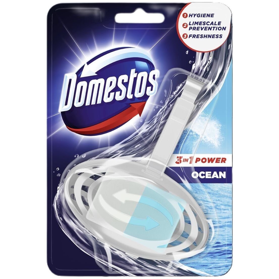 Domestos 3 In 1 Toalett Öblítő Ocean Kosaras 2x35 g
