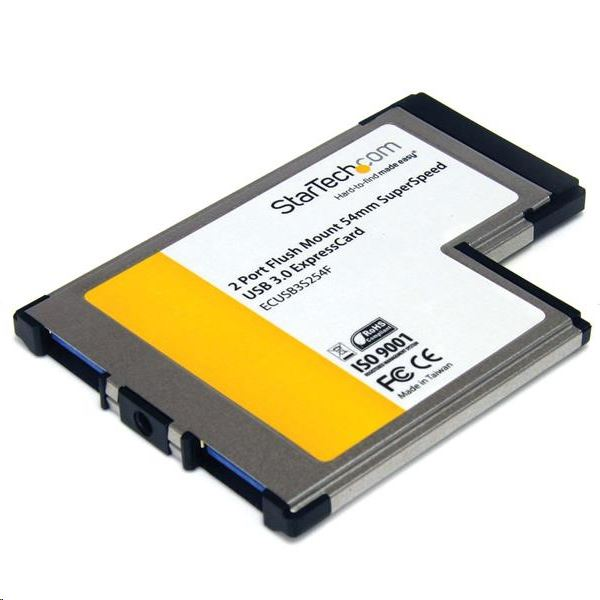 StarTech.com 2x USB 3.0 bővítő kártya Express Card (ECUSB3S254F) (ECUSB3S254F)
