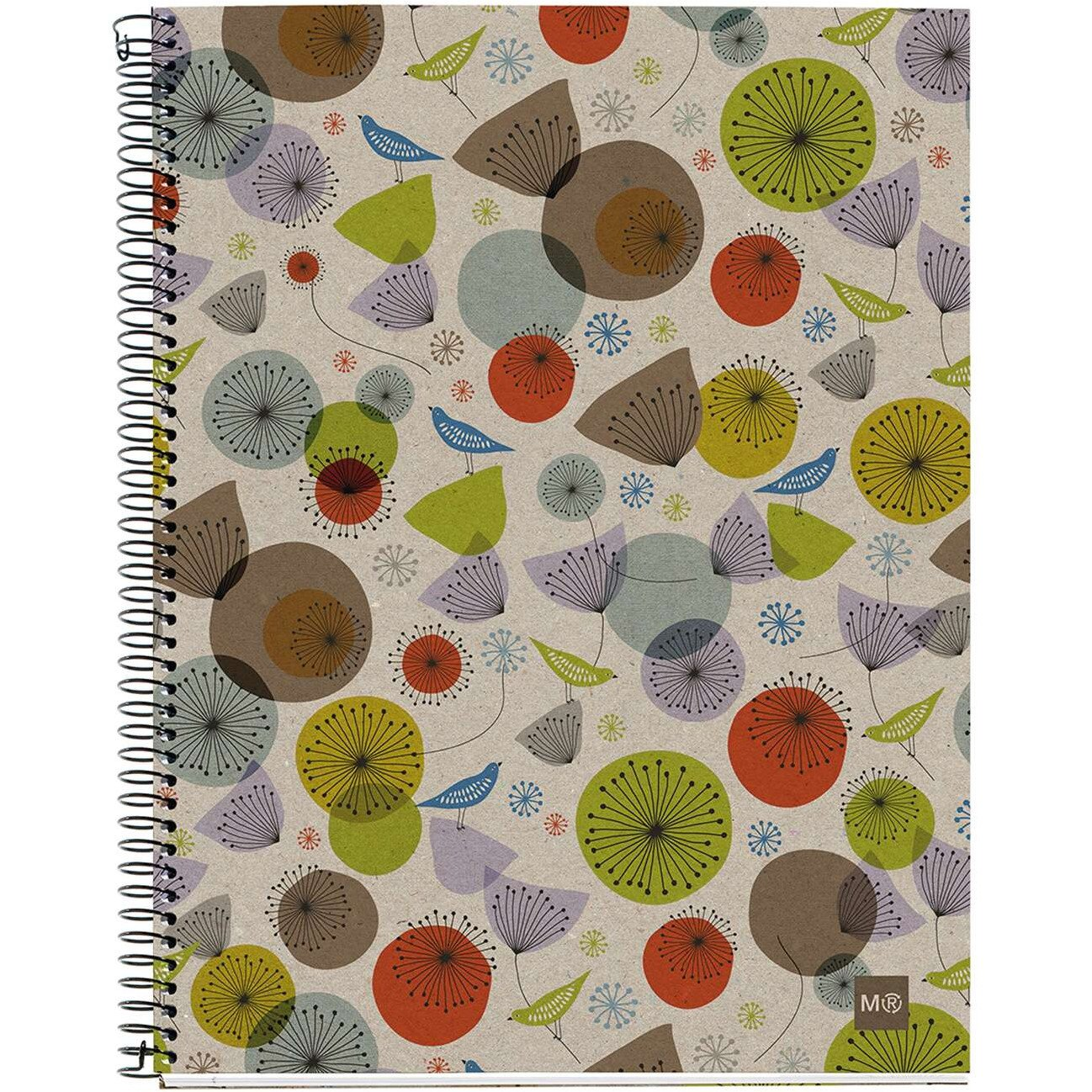 Miquelrius Ecobirds A4 4x30lapos kockás spirálfüzet (A15289EBI87)