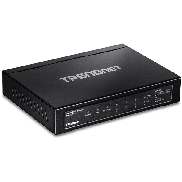TRENDnet Switch  6 Port Gbit PoE+ 65W Metall (TPE-TG611)
