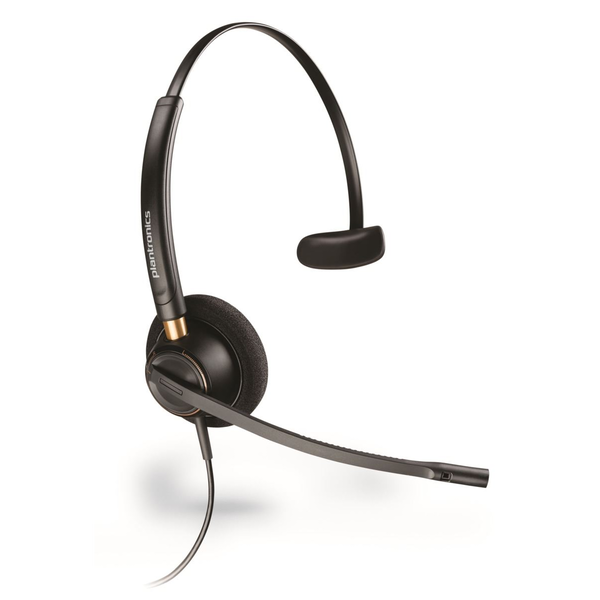 HP Poly EncorePro 510 Monaural Headset +Quick Disconnect Auricolare Cablato A Padiglione Musica e Chiamate Nero