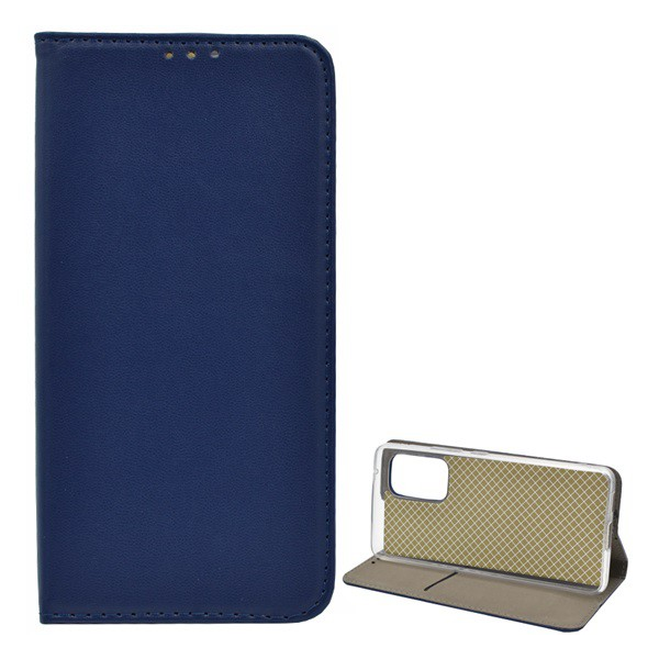 Tok álló, bőr hatású (FLIP, oldalra nyíló, asztali tartó funkció) SÖTÉTKÉK [Samsung Galaxy A53 (SM-A536) 5G] (5996591124728)