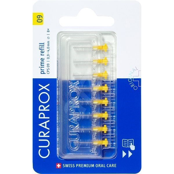 CURAPROX CPS 09 Prime Refill sárga színű (0,9 mm, 8 darab) (7612412427493)