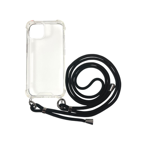 Cellect iPhone 14 neck прозрачен калъф с черен кабел (CEL-FEST-IPH1461-BK) (CEL-FEST-IPH1461-BK)