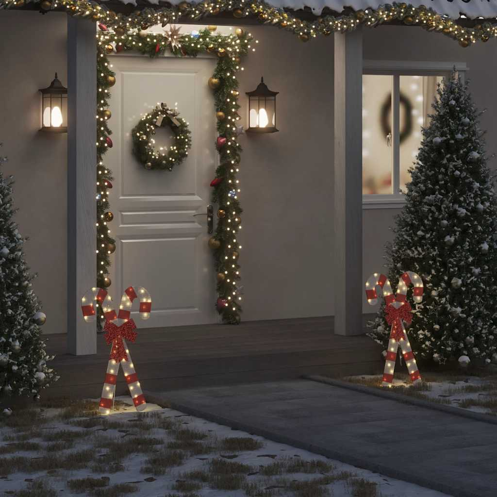 meleg fehér karácsonyi dekoráció Candy Cane 50 LED (4019484)