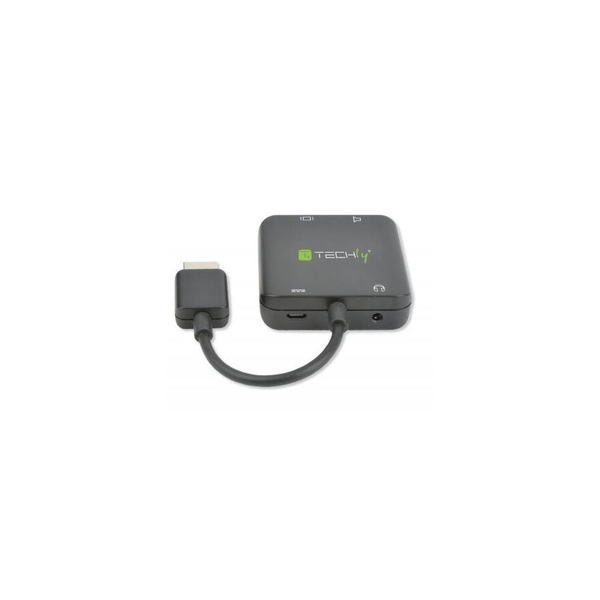 Techly IDATA HDMI-VGA8 video átalakító kábel Fekete