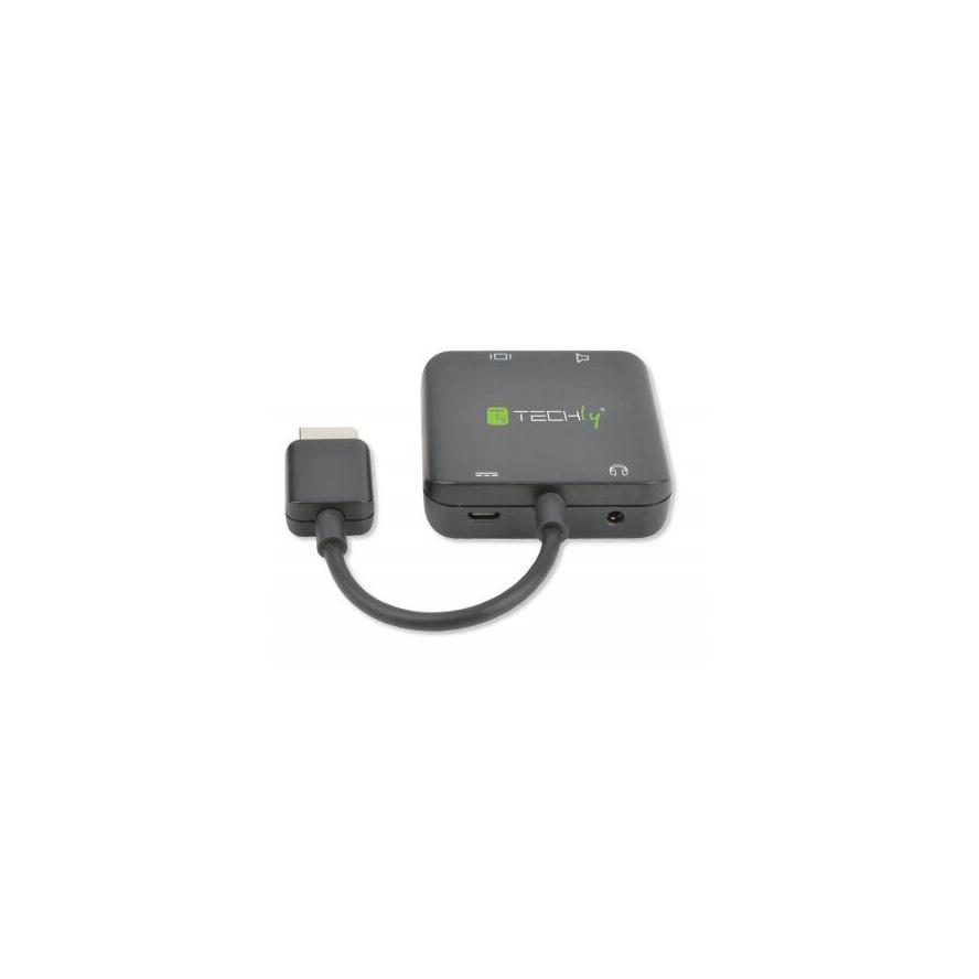 Techly IDATA HDMI-VGA8 adaptér na video kábel Čierna (IDATA-HDMI-VGA8)
