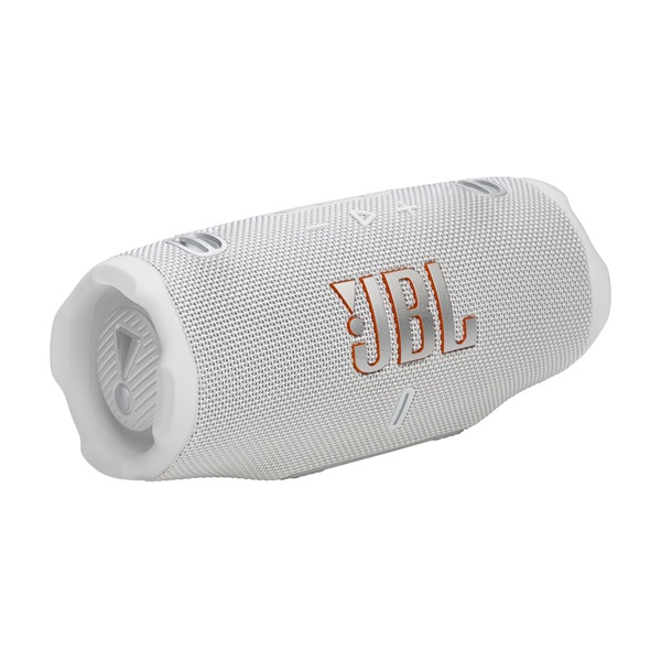Преносима тонколона JBL Charge 6, 45W, Bluetooth, Auracast, Powerbank, Fast charge, 28 часа живот на батерията, IP68, Бял