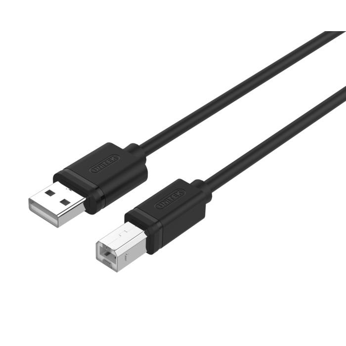 Unitrek Y-C430GBK USB 2.0 A apa - B apa Adepter kábel 1.0m - Fekete (Y-C430GBK)