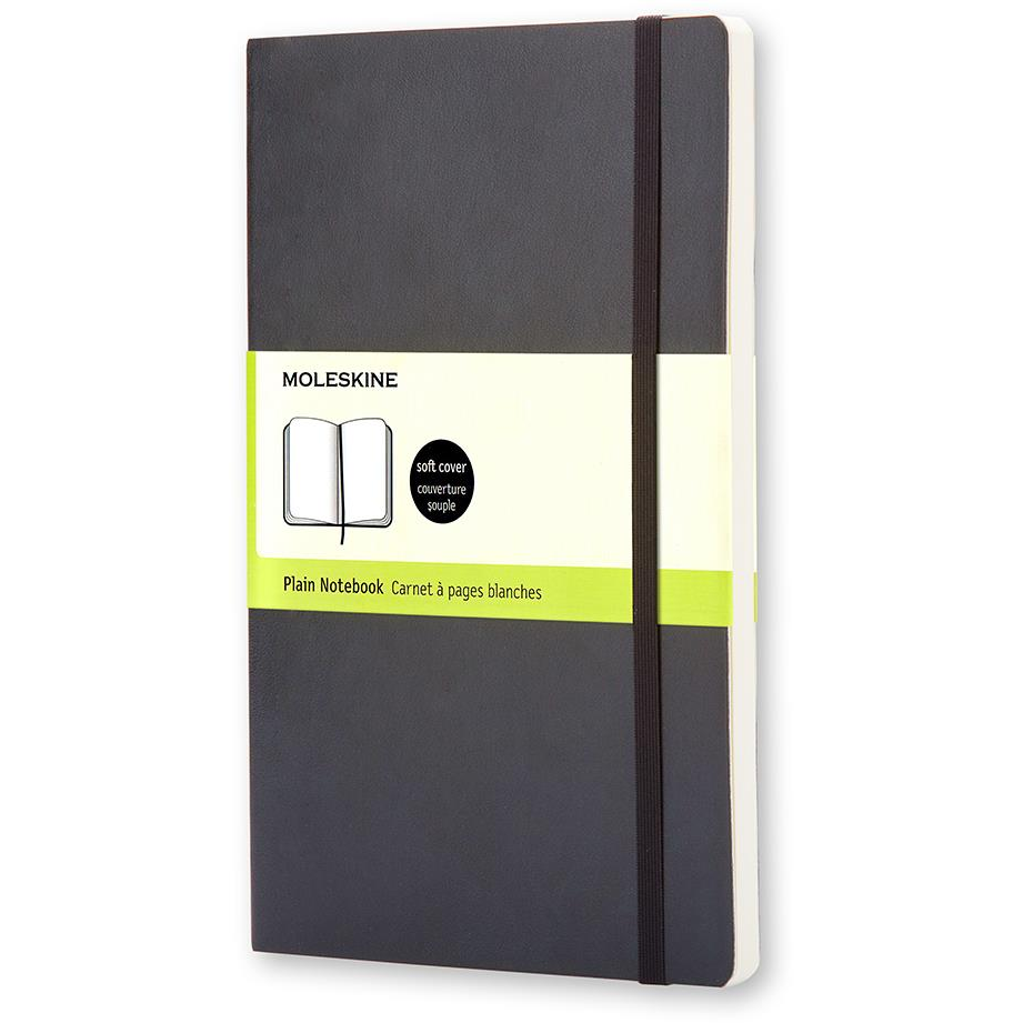 Moleskine S, puha borítós, sima, fekete (QP613)