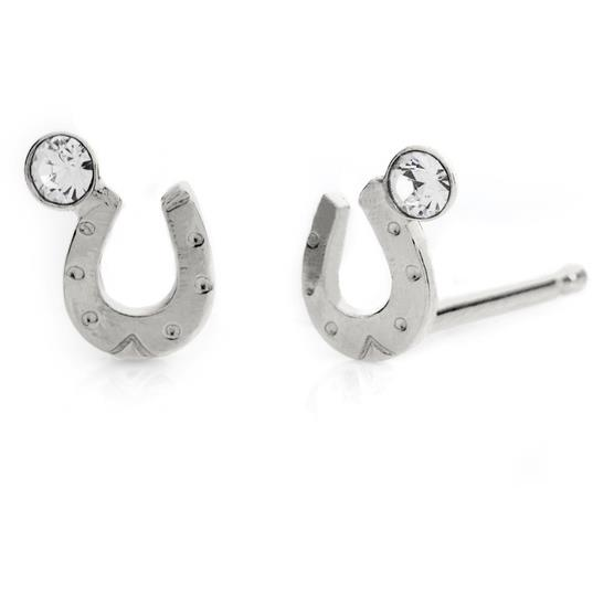 VICTORIA CRUZ Kids patkós fülbevaló fehér kristállyal (Ag 925/1000, 0,716 g) (8435672408045)