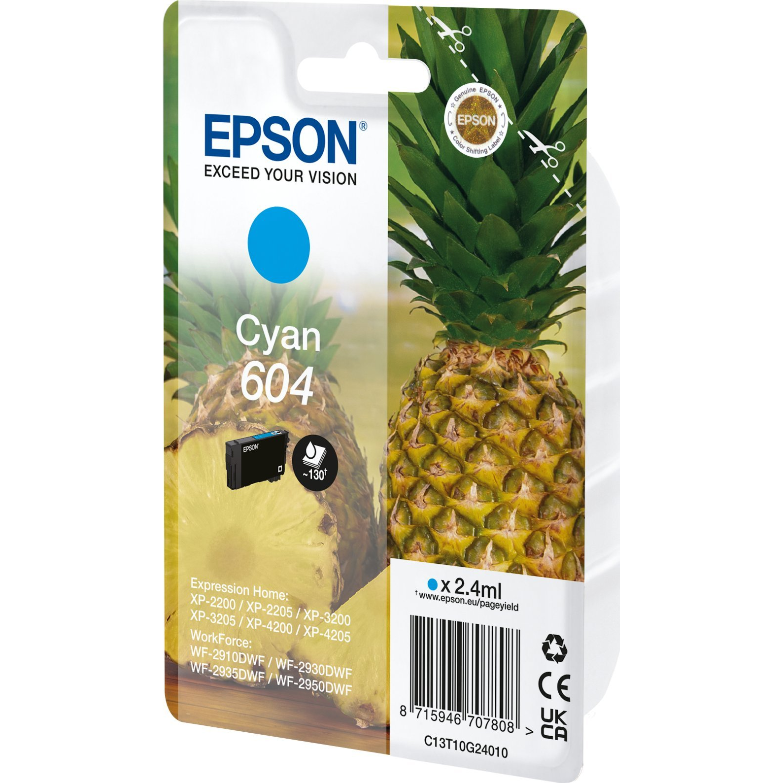 Epson T10G2 (604) Cyan tintapatron (C13T10G24020)