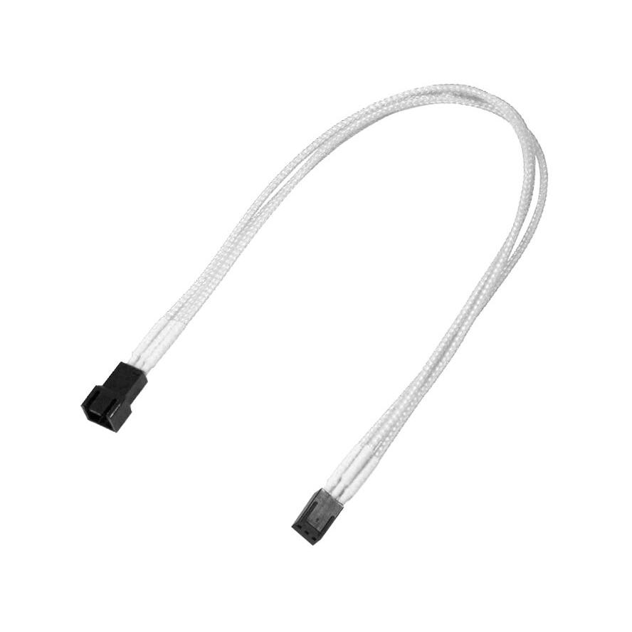 Kabel Nanoxia 3-Pin Verlängerung, 30 cm, Single, weiß (NX3PV3EW) (NX3PV3EW)