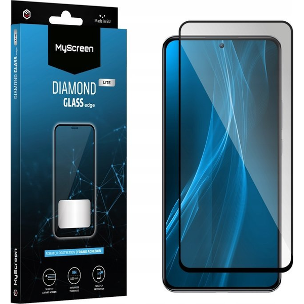 Myscreen Realme C63 4G Diamond Glass Lite Edge Képernyővédő Üveg 2.5D, 9H, Fekete