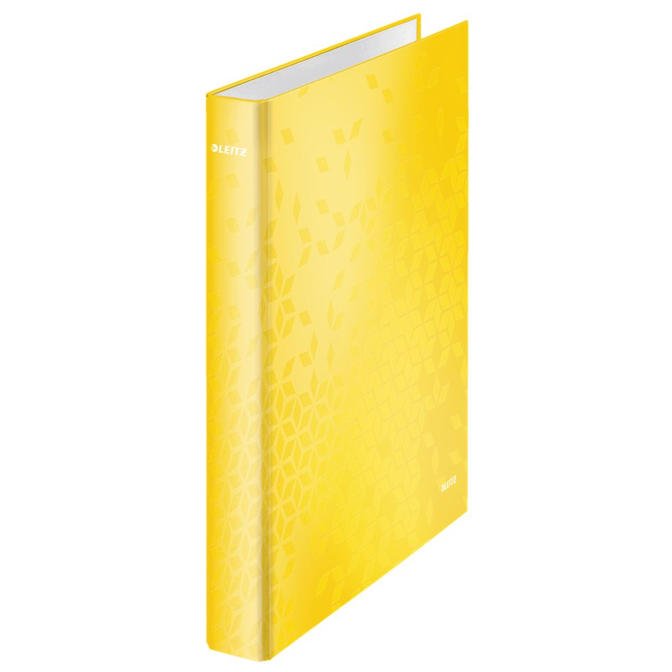 Leitz WOW laminált gyűrűskönyv sárga (42410016) (leitz42410016)