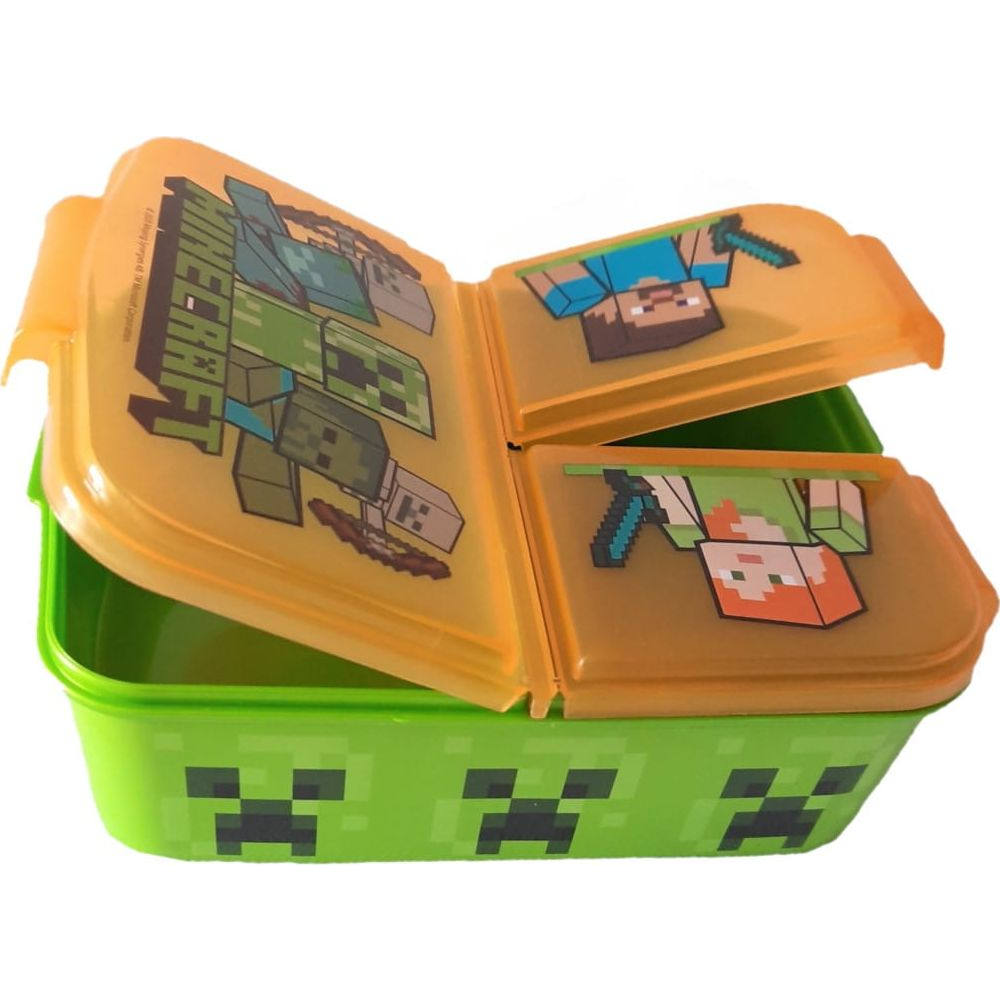 Lunch Box for Kids STOR 40420 3 Compartments Minecraft (orange&green) (4599)
