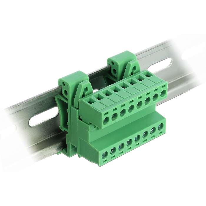 Delock DIN sínre rögzíthető sorkapocs 8 tűs 5,08 mm-es hajlítással (66081) (66081)