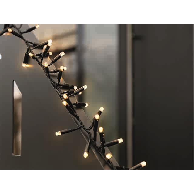 LAALU karácsonyi fényfüzér, meleg fehér, 3 m, "sün" design, profi, összekapcsolható (LAU-6033)