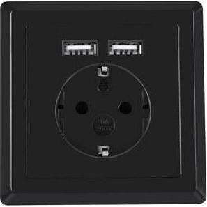 USB Elektrická Zásuvka Lanberg , černá