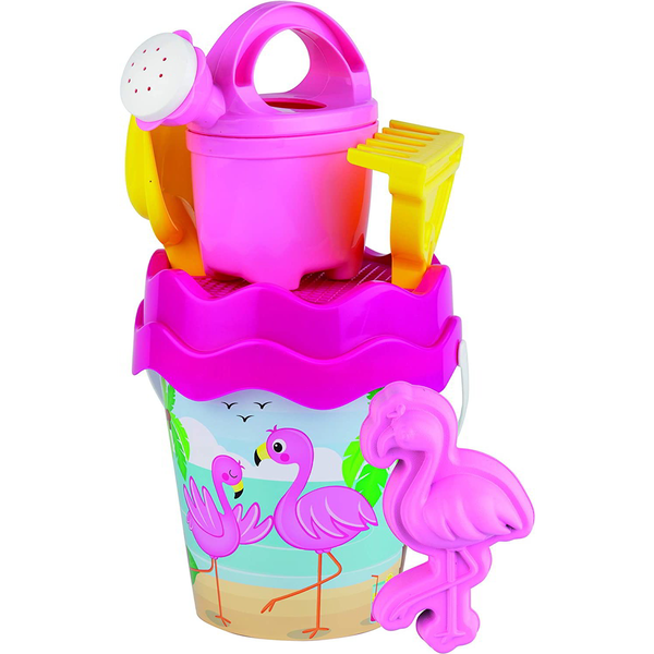 Комплект играчки за пясък Androni - Фламинго, 6 аксесоара