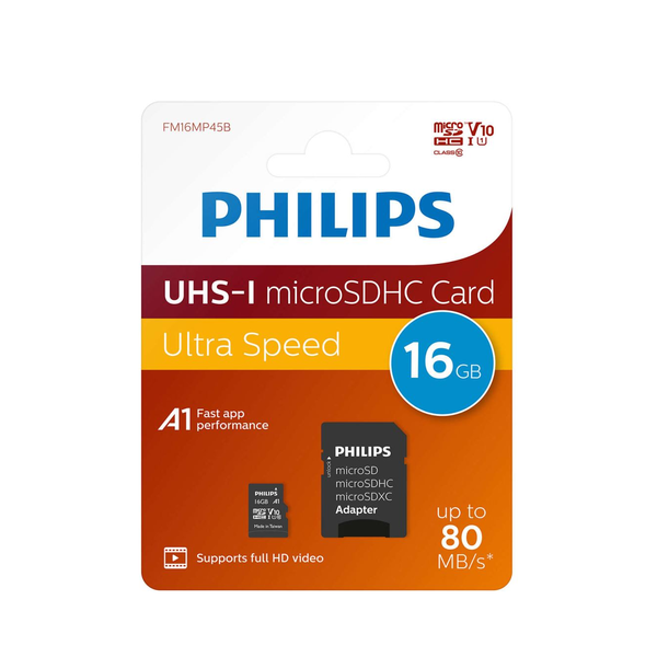 Philips FM16MP45B/00 memoria flash 16 GB MicroSDHC UHS-I Classe 10
