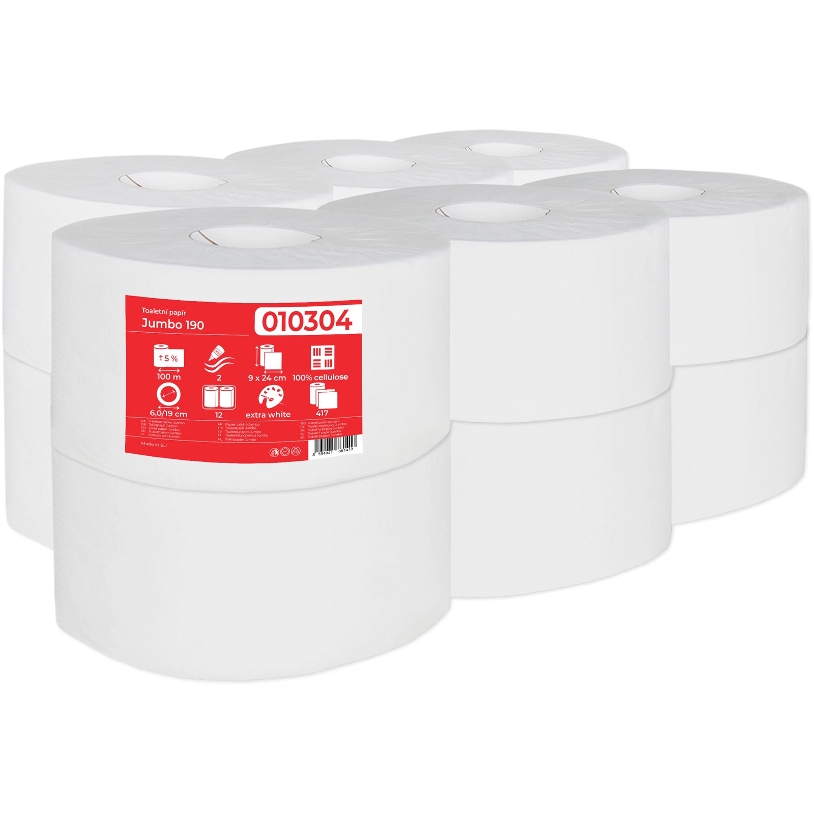 PRIMASOFT Jumbo 190 fehér cellulóz, 12 db (8594041861413)