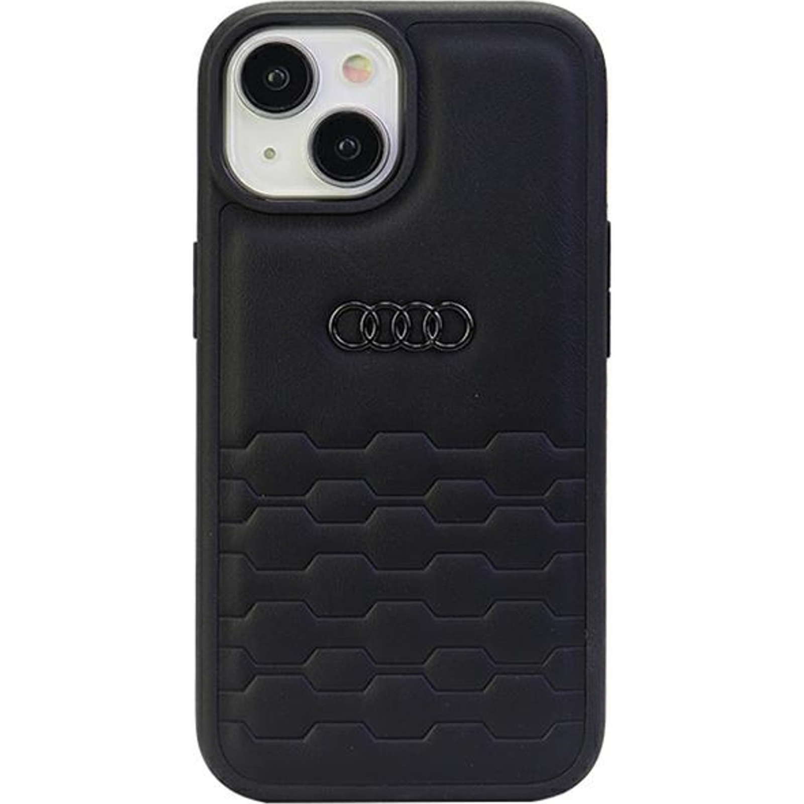 Audi GT Synthetic Leather Apple iPhone 14 Plus / 15 Plus tok, fekete (BRA100499)