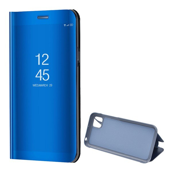 Tok álló (aktív FLIP, oldalra nyíló, asztali tartó funkció, tükrös felület, Mirror View Case) KÉK [Honor 9S] (5996457981182)