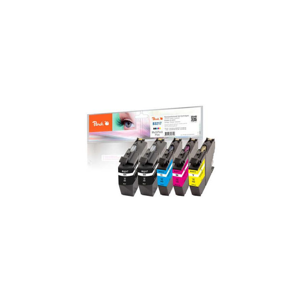 Peach PI500-225 inktcartridge 5 stuk(s) Compatibel Normaal rendement Zwart, Cyaan, Magenta, Geel