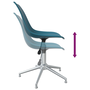 Scaun de birou pivotant, turcoaz, PP