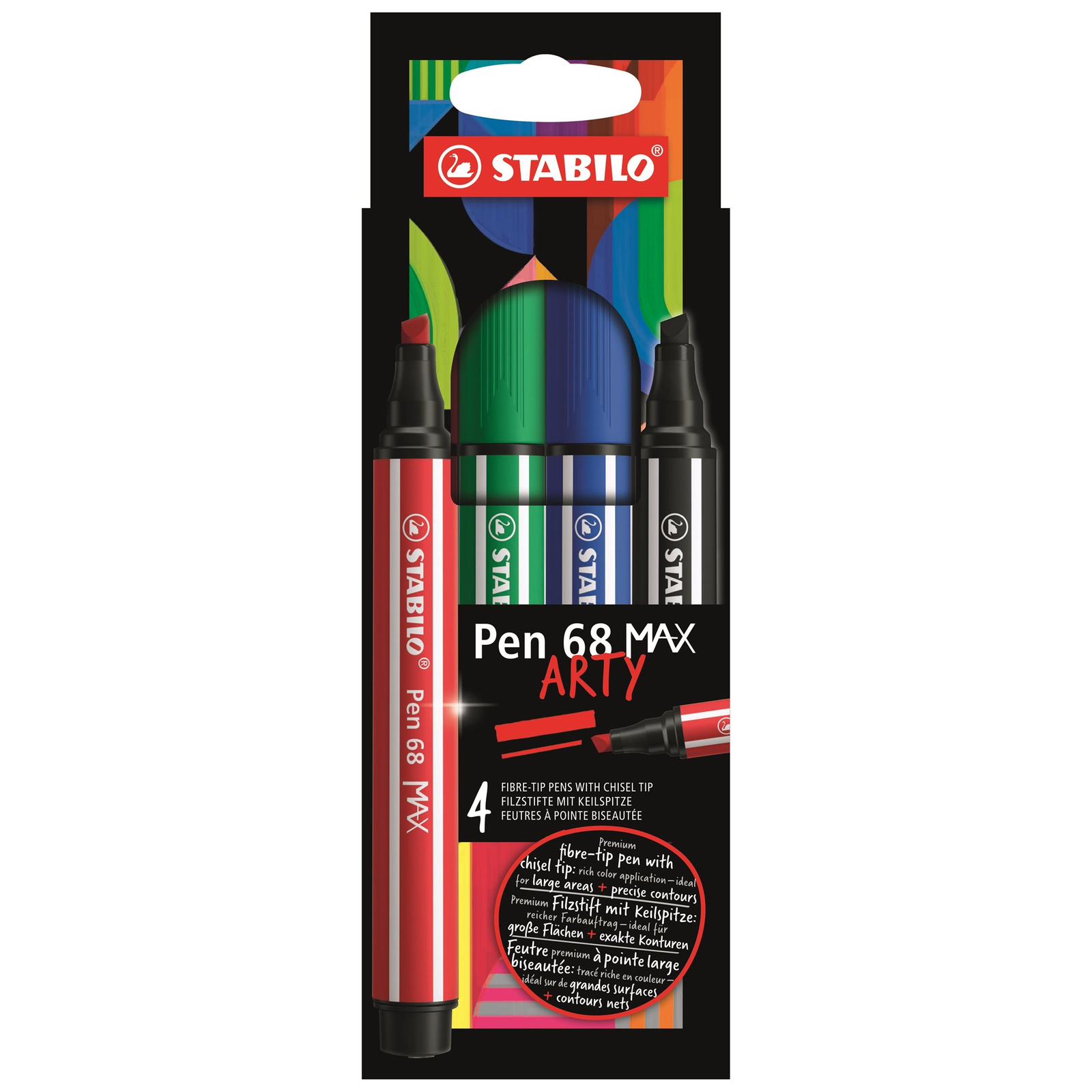 STABILO Pen 68 MAX - ARTY - 4 db (4006381589994)