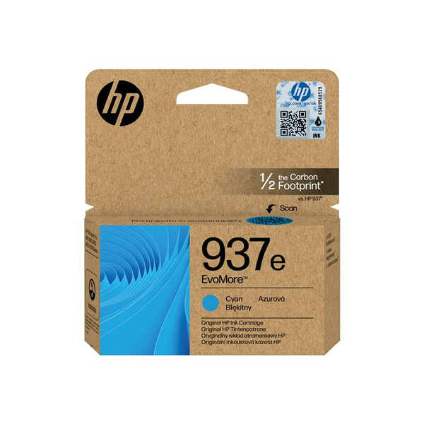 HP 937e EvoMore Cyan Original Ink Cartridge cartuccia d'inchiostro 1 pz Resa elevata (XL)