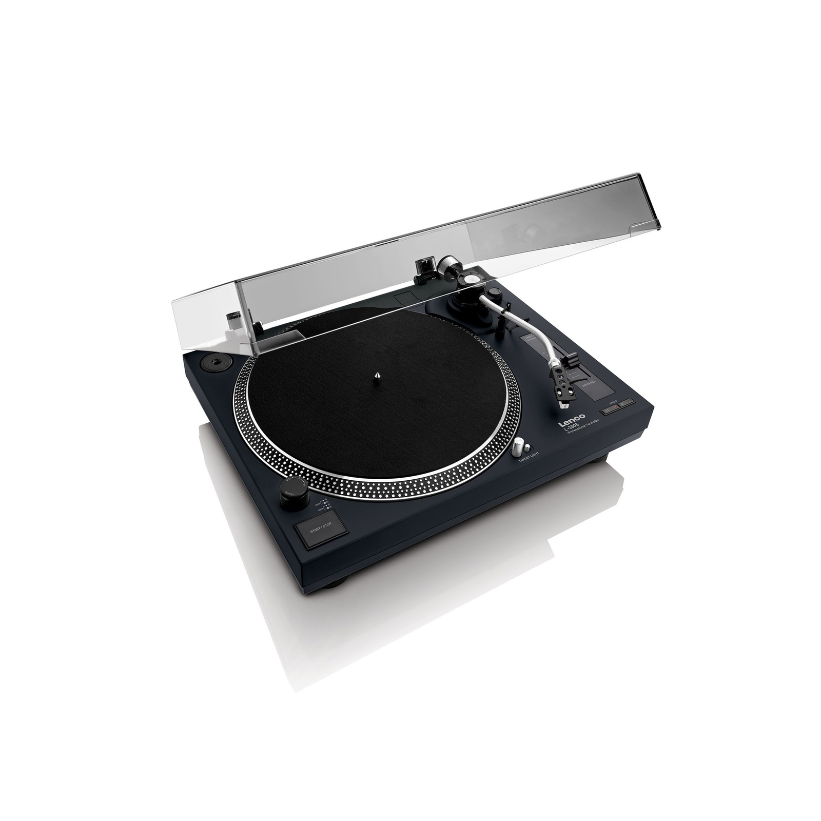 Lenco L-3808 Lemezlejátszó - Fekete (L-3808BL)