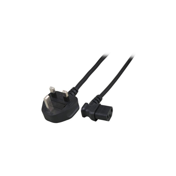 EFB Netzleitung UK BS1363A-C13 90°,schwarz,1.8m,3x0.75mm