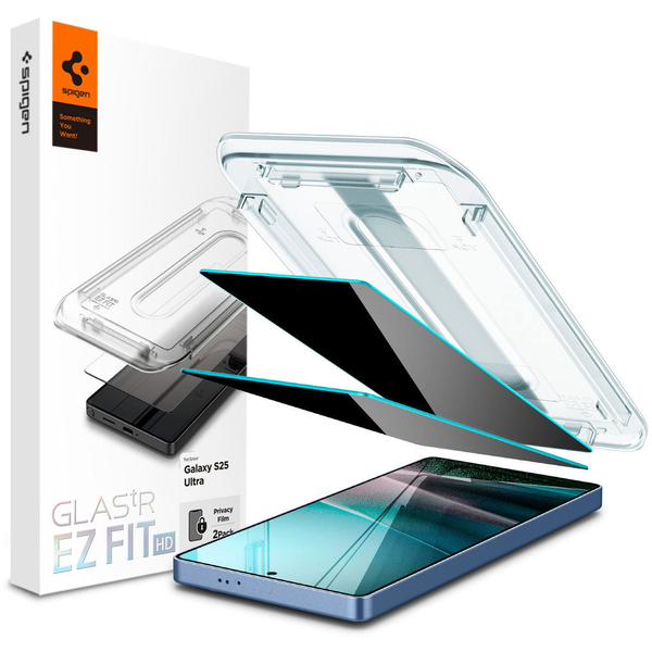 Spigen Glass tR EZ Fit HD (Privacy) 2 Pack Samsung Galaxy S25 Ultra