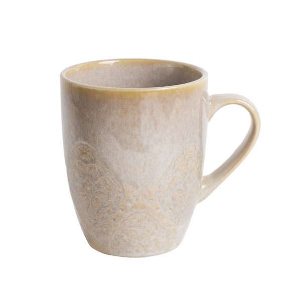 IRIS kerámia bögre csempe homokszín 360ml (171187)