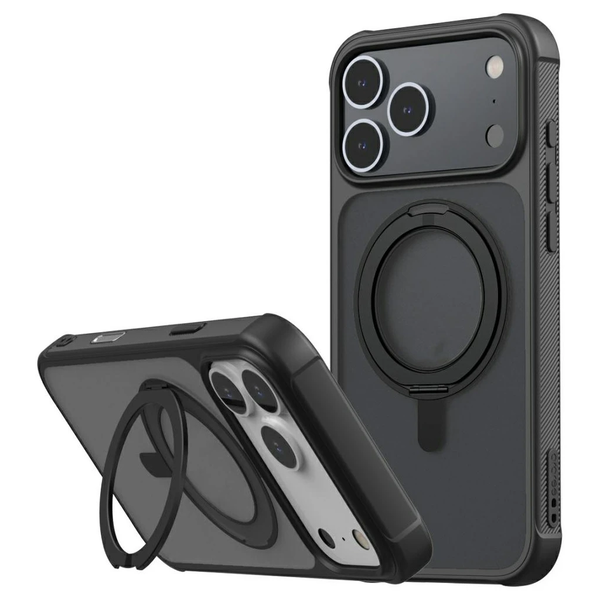 Araree Duple M Stand MagSafe tok iPhone 17 Pro Max készülékhez fekete
