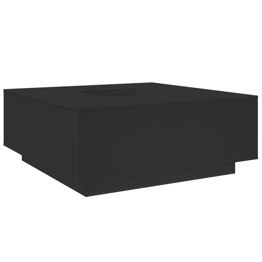 fekete szerelt fa dohányzóasztal 100x100x40 cm (3284050)