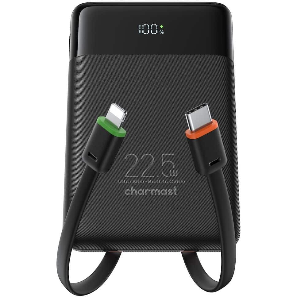 Charmast W1202 Power Bank 10000 mAh 22,5W USB-C Lightning