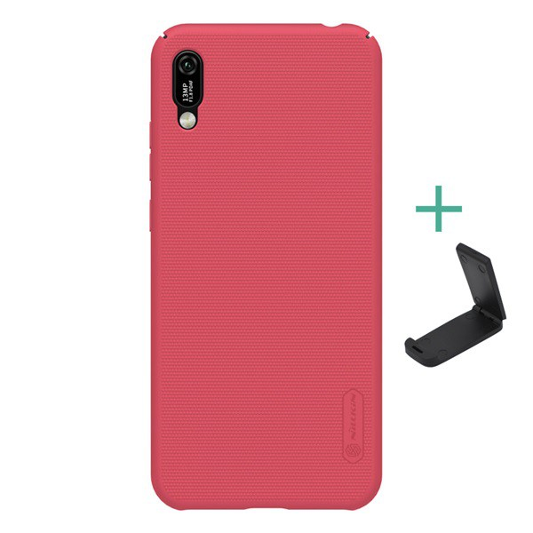 NILLKIN SUPER FROSTED műanyag telefonvédő (gumírozott, érdes felület + asztali tartó) PIROS [Huawei Y6 2019 (Y6 Prime 2019)]