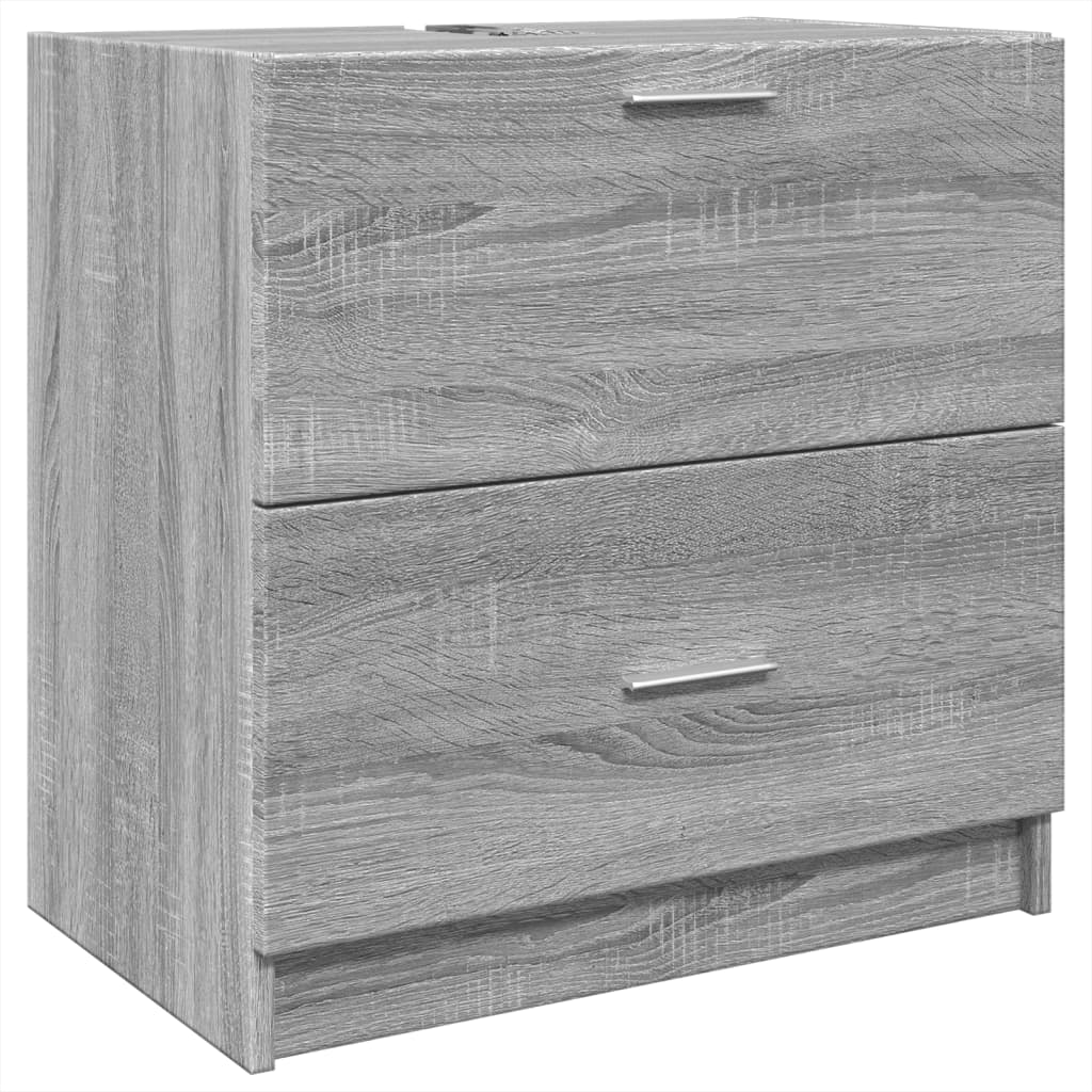 szürke sonoma színű szerelt fa mosdószekrény 59 x 37 x 59 cm (848113)