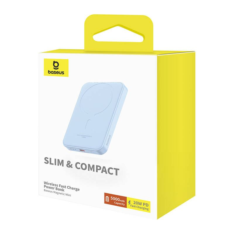 Baseus Magnetic Mini Powerbank 5000mAh 20W kék (P10022107313-00) (P10022107313-00)