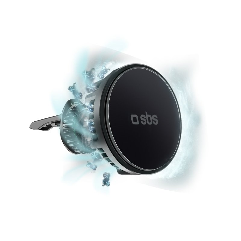 SBS Frozen Mag MagSafe Mobiltelefon autós tartó/töltő - Fekete (TESUPFANWIR15W)